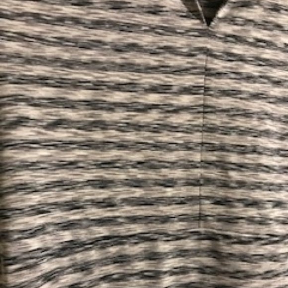 Coldwater Creek, Activewear Top; Sleeveless,  Grey-Black Striped, Size L/14 - Picture 6 of 7